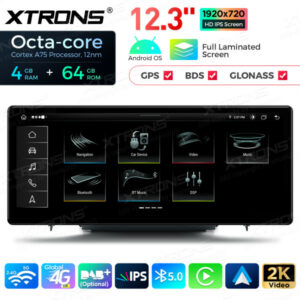 Xtrons QLA23A3 Android Autoradio 12,3 Zoll für Audi A3 S3 RS3 voll laminiert