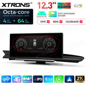QLA23A6NL 12,3 Zoll Octa Core 4 + 64 GB Android Autoradio Multimedia Player mit vollständig laminiertem Bildschirm für Audi A