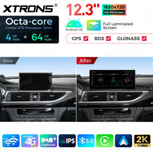 Alternative view of Xtrons QLA23A6NL Android Autoradio Audi A6 S6 RS6 A7 S7 RS7 MIB 12,3 Zoll