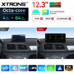 Alternative view of Xtrons QLA23Q3 Android Autoradio Audi Q3 SQ3 RSQ3 12,3 Zoll 4G LTE Multimedia