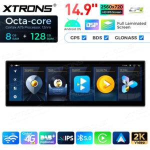 QLBH4492CC3 Zoll Octa Core 6 + 128 GB Global 4G LTE Android Autoradio Multimedia Player mit vollständig laminiertem 2K IPS-Bi