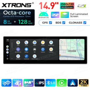 QLBH4492CC3 Zoll Octa Core 6 + 128 GB Global 4G LTE Android Autoradio Multimedia Player mit vollständig laminiertem 2K IPS-Bi