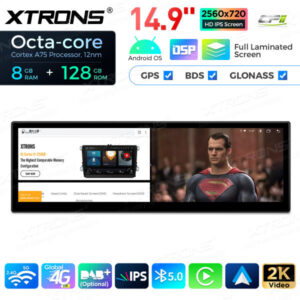 QLBH4492CC3 Zoll Octa Core 6 + 128 GB Global 4G LTE Android Autoradio Multimedia Player mit vollständig laminiertem 2K IPS-Bi