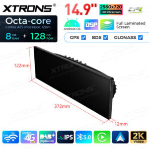 QLBH4492CC3 Zoll Octa Core 6 + 128 GB Global 4G LTE Android Autoradio Multimedia Player mit vollständig laminiertem 2K IPS-Bi