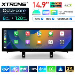 QLBH44NENBR 14,9 Zoll Octa Core 8 + 128 GB Global 4G LTE Android Autoradio Multimedia Player mit vollständig laminiertem 2K I