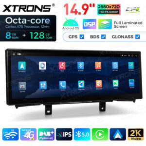 QLBH44NENBR 14,9 Zoll Octa Core 8 + 128 GB Global 4G LTE Android Autoradio Multimedia Player mit vollständig laminiertem 2K I