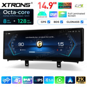 QLBH44NENBR 14,9 Zoll Octa Core 8 + 128 GB Global 4G LTE Android Autoradio Multimedia Player mit vollständig laminiertem 2K I