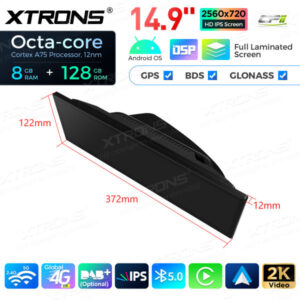 QLBH44NENBR 14,9 Zoll Octa Core 8 + 128 GB Global 4G LTE Android Autoradio Multimedia Player mit vollständig laminiertem 2K I