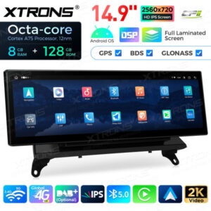 QLBH44X5CIL3 14,9 Zoll Octa Core 8 + 128 GB Global 4G LTE Android Autoradio Multimedia Player mit vollständig laminiertem 2K