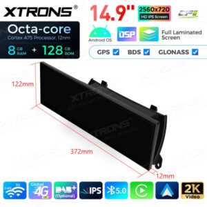 QLBH44X5CIL3 14,9 Zoll Octa Core 8 + 128 GB Global 4G LTE Android Autoradio Multimedia Player mit vollständig laminiertem 2K