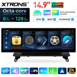 Xtrons QLBH44X5CIL3 Android Autoradio BMW X5 X6 14,9 Zoll 2K IPS Bildschirm