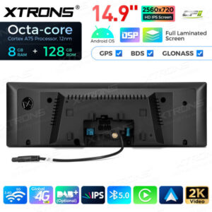 14,9 Zoll Octa Core 8 + 128 GB Global 4G LTE Android Autoradio Multimedia Player mit vollständig laminiertem 2K IPS-Bildschir