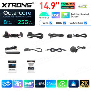 QLBX44FVNB 14,9 Zoll volllaminierter 2K IPS 2.5D Bildschirm Android Autoradio Multimedia Player Global 4G 8 + 256 GB für BMW