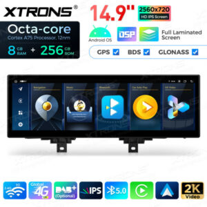 Xtrons QLBX44THEVL Android Autoradio BMW 3er/4er EVO 14,9 Zoll 2K IPS Bildschirm