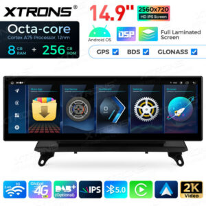 Xtrons QLBX44X5CCL Android Autoradio BMW X5 E70 X6 E71 CCC 14,9 Zoll 2K IPS