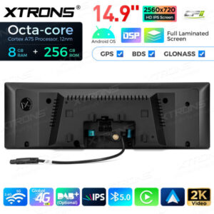 QLBX44X5CIL 14,9 Zoll volllaminierter 2K IPS 2.5D-Bildschirm Android Autoradio Multimedia Player Global 4G 8 + 256 GB für BMW