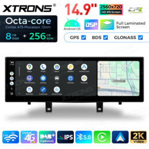 QLBX44X5NB 14,9 Zoll volllaminierter 2K IPS 2.5D Bildschirm Android Autoradio Multimedia Player Global 4G 8 + 256 GB für BMW