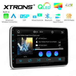 TL10S 10,1-Zoll-Doppel-DIN-QLED-Display mit verstellbarem Bildschirm Auto-Multimedia-Player und Android Auto & AutoLink & DSP