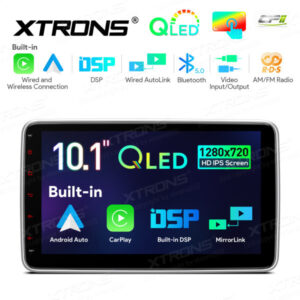 TL10S 10,1-Zoll-Doppel-DIN-QLED-Display mit verstellbarem Bildschirm Auto-Multimedia-Player und Android Auto & AutoLink & DSP