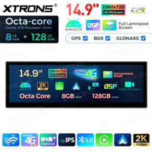 Android Autoradio Xtrons QLBH4460CC3 14 Zoll 8+128GB für BMW 5er E60 E61 M5 CCC Abverkauf Neu – qlbh4460cc-3 CPII
