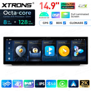 QLBH4490UNL3 14,9 Zoll Octa Core 8 + 128 GB Global 4G LTE Android Autoradio Multimedia Player mit vollständig laminiertem 2K