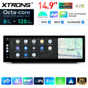 QLBH4490UNL3 14,9 Zoll Octa Core 8 + 128 GB Global 4G LTE Android Autoradio Multimedia Player mit vollständig laminiertem 2K