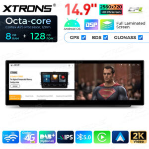 QLBH4490UNL3 14,9 Zoll Octa Core 8 + 128 GB Global 4G LTE Android Autoradio Multimedia Player mit vollständig laminiertem 2K