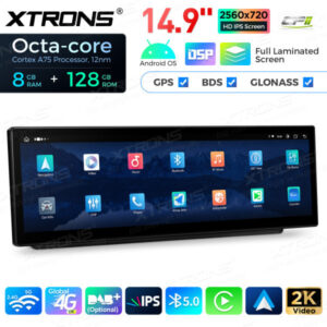 QLBH4490UNL3 14,9 Zoll Octa Core 8 + 128 GB Global 4G LTE Android Autoradio Multimedia Player mit vollständig laminiertem 2K