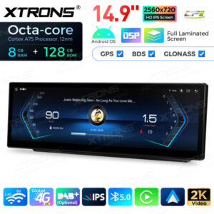 QLBH4490UNL3 14,9 Zoll Octa Core 8 + 128 GB Global 4G LTE Android Autoradio Multimedia Player mit vollständig laminiertem 2K