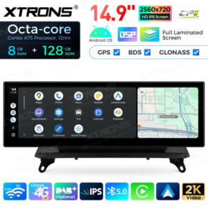 Android Autoradio Xtrons QLBH44X5CCL314,9 Zoll Octa Core 8 + 128 GB Global 4G LTE für BMW X5 X6 CCC – qlbh44x5ccl-5 CPII