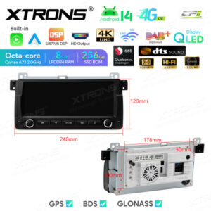 Android Autoradio Xtrons für BMW/Rover/MG – IQ8446BH-11 CPII