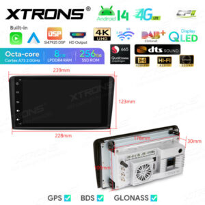 Android Autoradio Xtrons für Audi 8P A3 S3 RS3 8/256 GB – IQ84A3AP-11 CPII