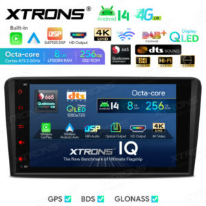 Xtrons IQ84A3AP Android Autoradio Audi 8P A3 S3 RS3 8/256 GB Navigation DSP