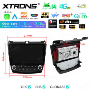 Android Autoradio Xtrons für HONDA Accord 8/256 GB – IQP14ACHLP-11 CPII