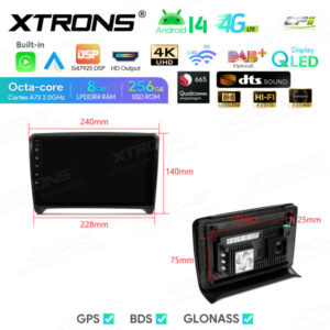 Android Autoradio Xtrons für Audi TT 8/256 GB – IQP94TTAP-11 CPII