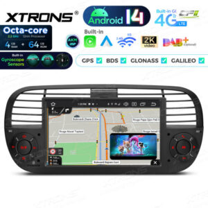 Android Autoradio Xtrons für Fiat 500 – PX7450FBLGS-06 CPII
