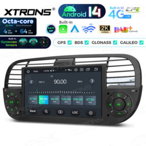 Android Autoradio Xtrons für Fiat 500 – PX7450FBLGS-08 CPII