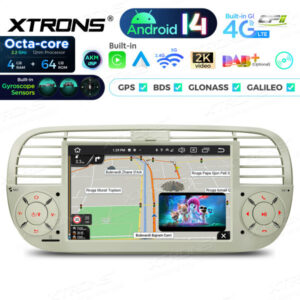 Android Autoradio Xtrons für Fiat 500 – PX7450FCLGS-06 CPII
