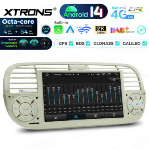 Android Autoradio Xtrons für Fiat 500 – PX7450FCLGS-07 CPII
