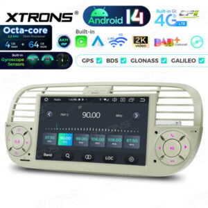 Android Autoradio Xtrons für Fiat 500 – PX7450FCLGS-08 CPII