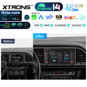 Android Autoradio Xtrons für Seat Leon 4/64 GB – PX74LESGS-12 CPII
