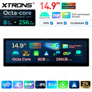 Xtrons QLBX4460CC3 Android Autoradio BMW 5er E60 E61 M5 CCC 14,9 Zoll 2K IPS