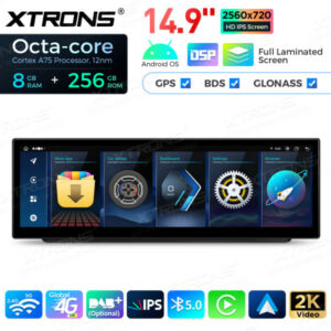 Xtrons QLBX4490UNL3 Android Autoradio BMW 3er E90 E91 E92 E93 14,9 Zoll 2K IPS