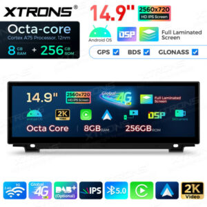 Xtrons QLBX44FVCI Android Autoradio BMW 5er F10 F11 CIC 14,9 Zoll 2K Display