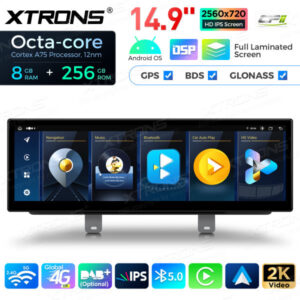 Android Autoradio Xtrons für BMW 5er G30 / G31 EVO 8/256 GB – QLBX44FVEV3-01 CPII