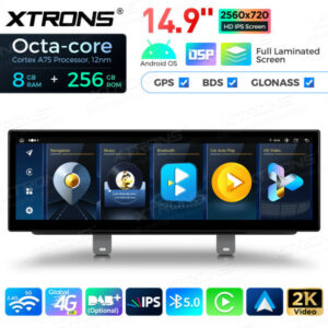 Xtrons QLBX44FVEV3 Android Autoradio BMW 5er G30 G31 EVO 14,9" 2K IPS 8/256GB