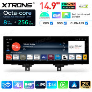 Android Autoradio Xtrons für BMW 3/4 Serie M3 M4 NBT 8/256 GB – QLBX44THNBL-06 CPII