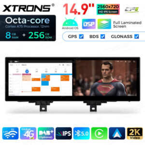 Android Autoradio Xtrons für BMW 3/4 Serie M3 M4 NBT 8/256 GB – QLBX44THNBL-07 CPII