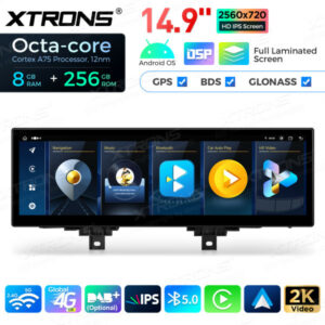 Xtrons QLBX44THNBL Android Autoradio BMW 3/4 Serie M3 M4 NBT 14,9 Zoll 2K IPS