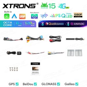 Xtrons 7-Zoll-Universal-Doppel-DIN-Android-Autoradio mit Navigationssystem UNISOC 7865, 8+128 GB, Dual-Bluetooth, QLED-Bildschirm, 4G, AKM DSP – Bild 16